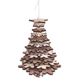 Maxbell Christmas Tree Hanging Ornament Holiday Tree DIY Crafts Snowflake_Khaki
