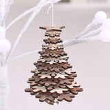 Maxbell Christmas Tree Hanging Ornament Holiday Tree DIY Crafts Snowflake_Khaki