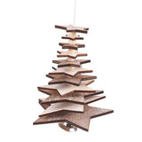 Maxbell Christmas Tree Hanging Ornament Holiday Tree DIY Crafts Star_Khaki