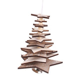 Maxbell Christmas Tree Hanging Ornament Holiday Tree DIY Crafts Star_Khaki