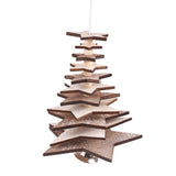 Maxbell Christmas Tree Hanging Ornament Holiday Tree DIY Crafts Star_Khaki