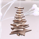Maxbell Christmas Tree Hanging Ornament Holiday Tree DIY Crafts Star_Khaki