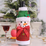 Maxbell Christmas Wine Bottle Sleeve Holder Cover for Christmas Table Decor Snowman