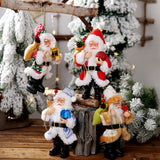 Maxbell Resin Santa Claus Pendants for Christmas Tree Hanging Ornament Red