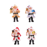 Maxbell Resin Santa Claus Pendants for Christmas Tree Hanging Ornament Red