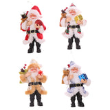 Maxbell Resin Santa Claus Pendants for Christmas Tree Hanging Ornament Red