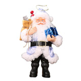 Maxbell Resin Santa Claus Pendants for Christmas Tree Hanging Ornament Blue