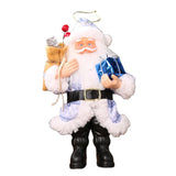 Maxbell Resin Santa Claus Pendants for Christmas Tree Hanging Ornament Blue
