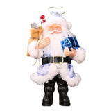 Maxbell Resin Santa Claus Pendants for Christmas Tree Hanging Ornament Blue