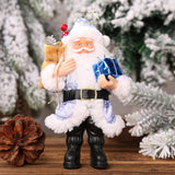 Maxbell Resin Santa Claus Pendants for Christmas Tree Hanging Ornament Blue