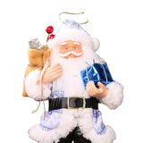 Maxbell Resin Santa Claus Pendants for Christmas Tree Hanging Ornament Blue