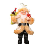 Maxbell Resin Santa Claus Pendants for Christmas Tree Hanging Ornament Beige