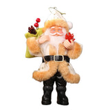 Maxbell Resin Santa Claus Pendants for Christmas Tree Hanging Ornament Beige