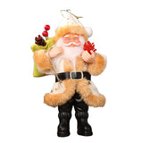 Maxbell Resin Santa Claus Pendants for Christmas Tree Hanging Ornament Beige
