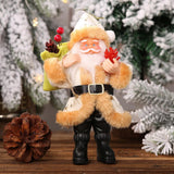 Maxbell Resin Santa Claus Pendants for Christmas Tree Hanging Ornament Beige