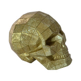 Maxbell Collectable Resin Skull Figurine Statue Halloween Party Ornaments Golden