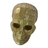 Maxbell Collectable Resin Skull Figurine Statue Halloween Party Ornaments Golden