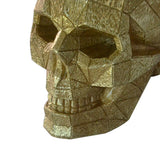 Maxbell Collectable Resin Skull Figurine Statue Halloween Party Ornaments Golden