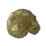 Maxbell Collectable Resin Skull Figurine Statue Halloween Party Ornaments Golden