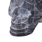 Maxbell Collectable Resin Skull Figurine Statue Halloween Party Ornaments Silver