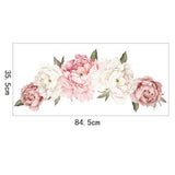 Maxbell Peony Flowers Wall Sticker Waterproof PVC