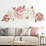 Maxbell Peony Flowers Wall Sticker Waterproof PVC