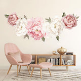 Maxbell Peony Flowers Wall Sticker Waterproof PVC