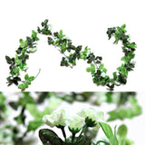 Maxbell Simulation Flower Vine Silk Flower Garland Wedding Decoration White