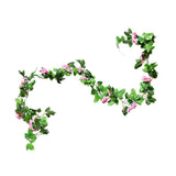 Maxbell Simulation Flower Vine Silk Flower Garland Wedding Decoration Pink