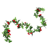 Maxbell Simulation Flower Vine Silk Flower Garland Wedding Decoration Red