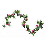 Maxbell Simulation Flower Vine Silk Flower Garland Wedding Decoration Rose Red