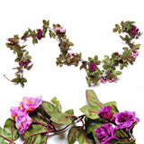 Maxbell Simulation Flower Vine Silk Flower Garland Wedding Decor Pink Purple