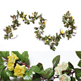 Maxbell Simulation Flower Vine Silk Flower Garland Wedding Decor Yellow White