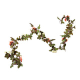 Maxbell Simulation Flower Vine Silk Flower Garland Wedding Decor Champagne White