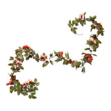Maxbell Simulation Flower Vine Silk Flower Garland Wedding Decor Champagne Orange