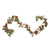 Maxbell Simulation Flower Vine Silk Flower Garland Wedding Decor Champagne Orange