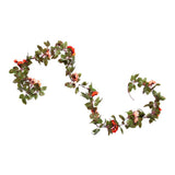 Maxbell Simulation Flower Vine Silk Flower Garland Wedding Decor Champagne Orange