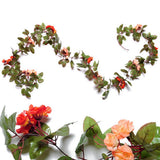 Maxbell Simulation Flower Vine Silk Flower Garland Wedding Decor Champagne Orange