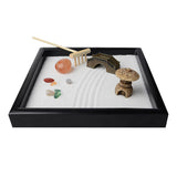 Maxbell 2pcs Wood Zen Sand Box Mini Desktop Sandbox Garden Office Decor Ornaments