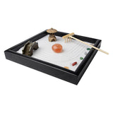 Maxbell 2pcs Wood Zen Sand Box Mini Desktop Sandbox Garden Office Decor Ornaments