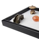 Maxbell 2pcs Wood Zen Sand Box Mini Desktop Sandbox Garden Office Decor Ornaments