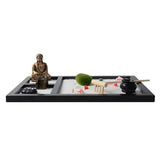 Maxbell 2pcs Wood Zen Sand Box Mini Desktop Sandbox Garden Office Decor Ornaments