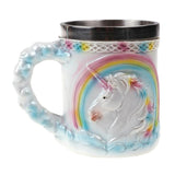 Maxbell Halloween Pattern Coffee Tea Water Cup Stainless Steel + Resin  Pink
