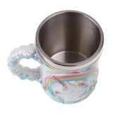 Maxbell Halloween Pattern Coffee Tea Water Cup Stainless Steel + Resin  Pink