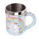 Maxbell Halloween Pattern Coffee Tea Water Cup Stainless Steel + Resin  Pink