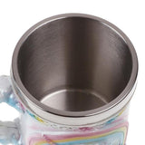 Maxbell Halloween Pattern Coffee Tea Water Cup Stainless Steel + Resin  Pink