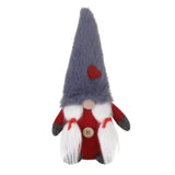 Maxbell 8''Handmade Christmas Gnome Decoration Santa Figurines Xmas Tree Decor Grey