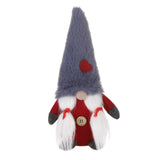 Maxbell 8''Handmade Christmas Gnome Decoration Santa Figurines Xmas Tree Decor Grey