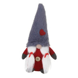 Maxbell 8''Handmade Christmas Gnome Decoration Santa Figurines Xmas Tree Decor Grey