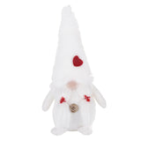 Maxbell 8''Handmade Christmas Gnome Decoration Santa Figurines Xmas Tree Decor White